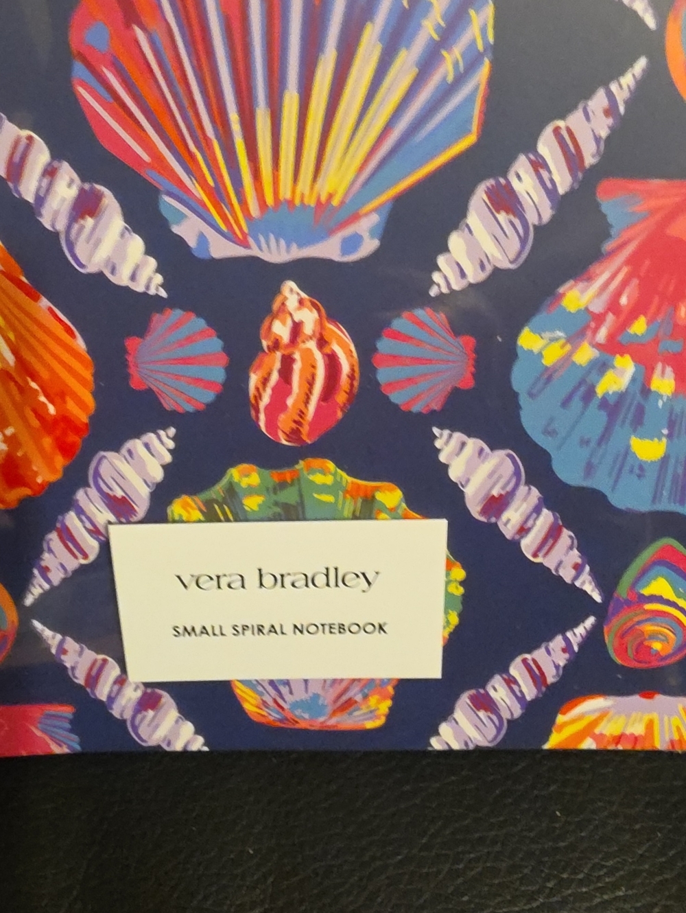 Vera Bradley Multicolor Shell Spiral Notebook on Navy - Picture 2 of 3